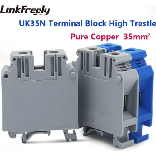 UK35N10pcs High Trestle Wire Screw Terminal Connectors UK1.5 UK2.5 UK25N UK50N UK95N UK150N UK240N Quick Splice Crimp Terminal