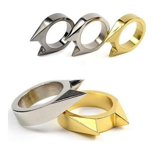Party Favors Trendy Cat Ear Self Defence Finger Ring Pendant Keychain Multifunction Outdoor Survival Tool