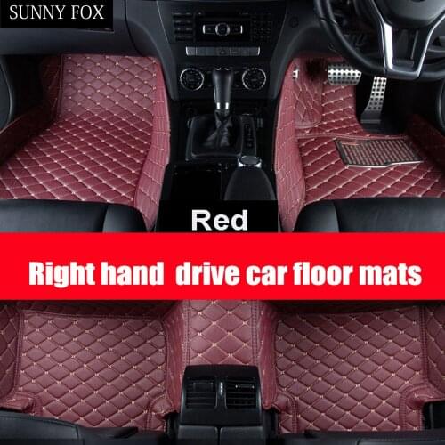 Right hand drive / RHD / UK Car floor mats for BMW 1 series E81 E82 E87 E88 F20 F21 5D heavy duty car-styling carpet floor liner