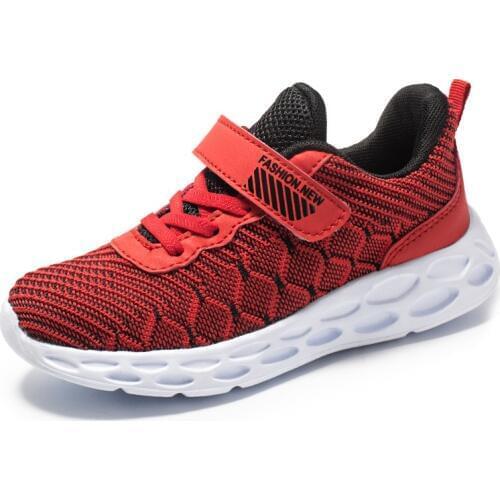 Youth Kids Sport Running Shoes Knitted Lightweight Breathable Boys Fashion Sneakers Children Casual Tennis Shoes Tenis Infantil