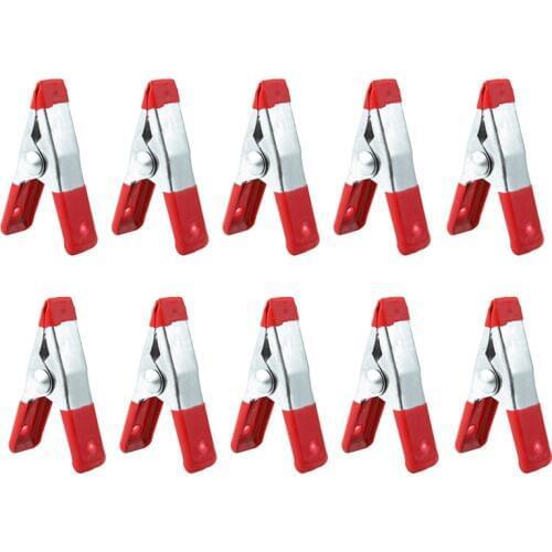 10PCS Metal Spring Clamps 2" Clip Soft Plastic Tips Grip Photos Craft Clips Tools