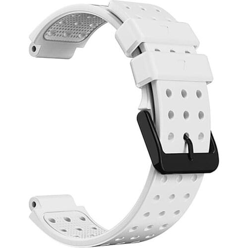 Monochrome Round Hole Silicone Watch Band Wristwatch Strap Bracelet Belt with Tool for Garmin Approach S20 Watch