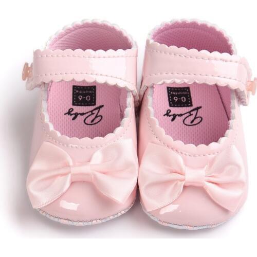 Infant child first walker Multicolor bowknot reflective tape classic princess baby shoes soft bottom anti-slip toddler shoes