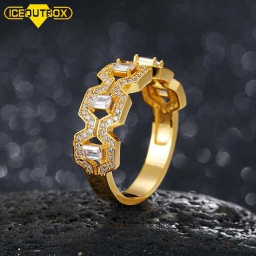 New Arrived Luxury Micro Paved Square Cubic Zirconia Promise Love Rings For Women Men Engagement Wedding Jewelry Gold Ring Gift