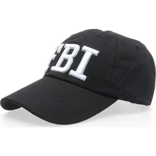 New Fashion Baseball Hat Adjustable Unisex Fbi Letter Embroidery Outdoor Casual Caps Hip Hop Gorras Gift for Girlfriend