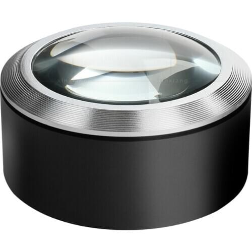 New Style 5x Cylinder 3 LED Lights K9 Optical Glass Lens Reading Magnifying Glass Desktop Crafts Paperweight Mirror