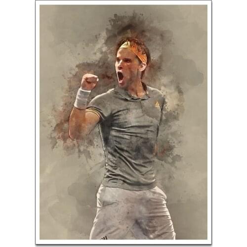 Canvas Poster Dominic Thiem Wall Art Painting Posters and Prints Nordic Wall Pictures for Home Decor No Frame