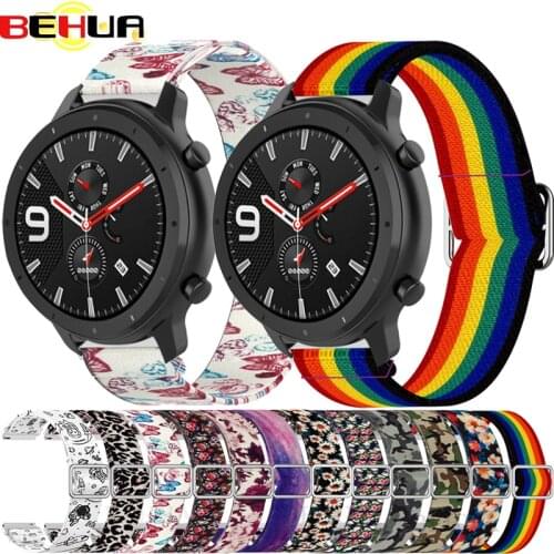 Luxury Strap For Huami Amazfit GTR 42mm/47mm GTS 2 2e Mini Correa Bracelet Adjustable elasticity Wrist Band with Connector Belt