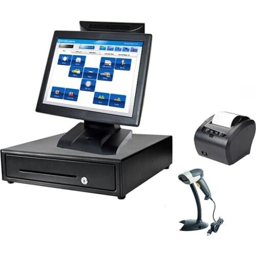 Cheapest Whole set Point Of Sales Dual Screen pos terminal Reliable touch All In One POS system for Salon hotel