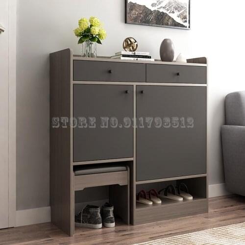 Shoe cabinet simple modern home entrance storage cabinet Nordic economical hall large capacity entrance locker porch