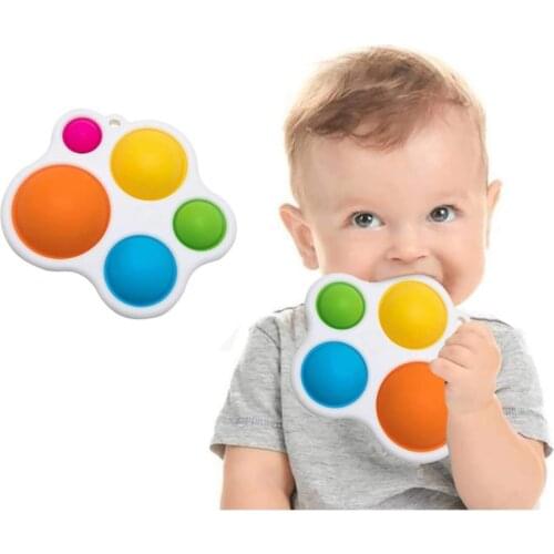 Squeeze Sensory Toys Fidget Toy Push Bubble Montessori Exercise Board Rattle Puzzle Simple Dimple Early Education