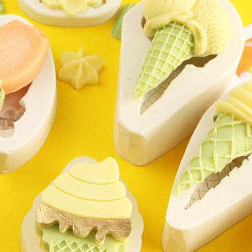 Sweet Tube Ice Cream Molds Fondant Cake Decorating Tools Silicone Mold Sugarcraft Chocolate Baking Tools For Cakes Gumpaste Form