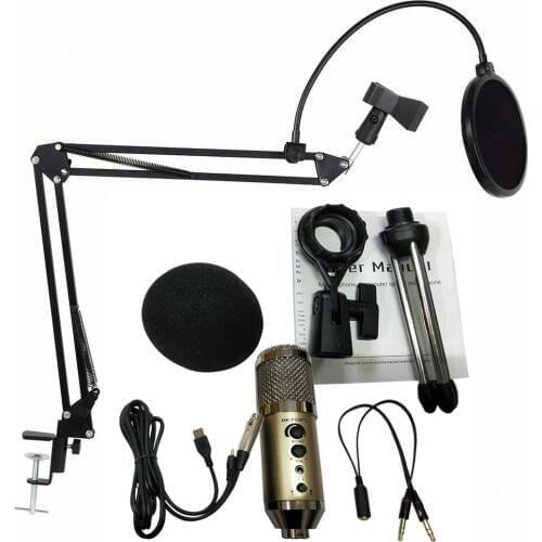 MK-F500TL Studio Microphone USB Condenser Sound Recording Add Stand free Driver For Mobile Phone Computer Update MK-F200TL