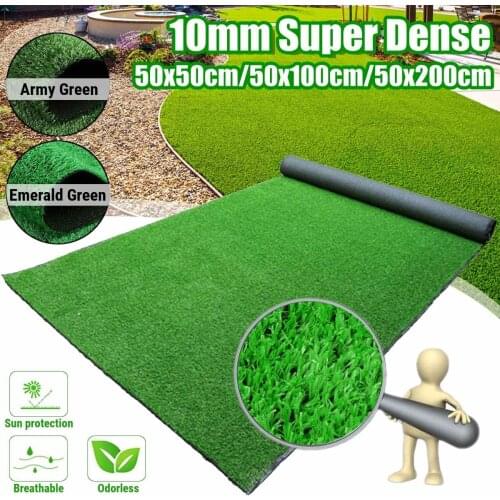 10mm Super Dense Artificial Turf Grass Mat Fake Synthetic Landscape Golf Lawn Home Garden Yard Biodegradable Seed Starter Mat