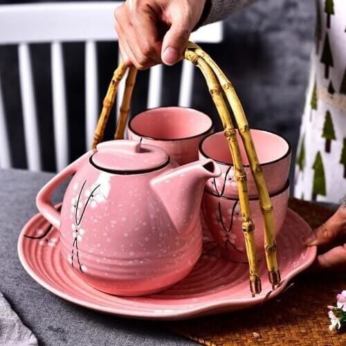 Japanese ceramic tea set teapot teacup household large cold water kettle creative large capacity tea pot kungfu teaware