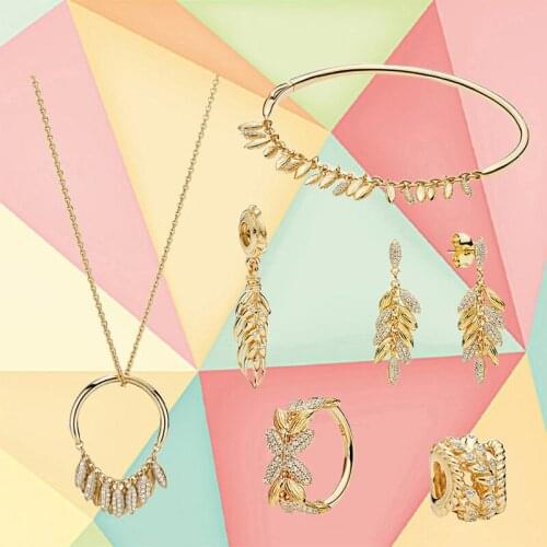 2020 S925 Standard Sterling Silver Ladies Classic Luxury Natural Color Seed Floating Particles Earrings Earrings Necklace