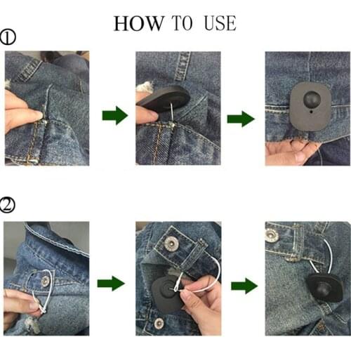 10 Pieces/Set EAS RF 8.2 MHz Security Mini Square Hard Tag Electronic Anti-theft Tag EAS Scanning Identification Tag