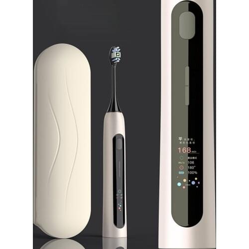 2021 Toothbrush Set Gifts Super Sonic Electric Toothbrush for Adult Kid Cordless USB Rechargeable IPX7 Waterproof LCD Screen