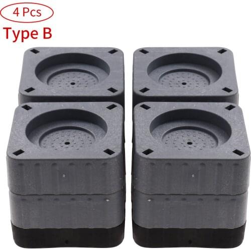 4Pcs Shock Absorb Feet Pads Heighten Washing Machine Stand Anti Vibration Appliances Mats Non Slip Furniture Foot Leg Protectors