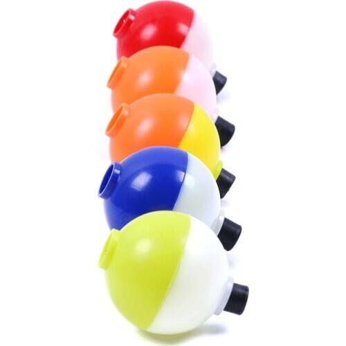 5PCS ABS Ball Float Plastic Fishing Float Ring Bobbers Slip Drift Tube Indicator Sea Fishing Floats Bobbers Luya Accessories