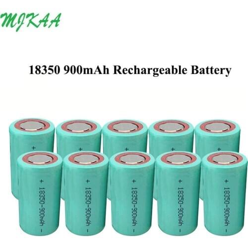 MJKAA 6/10PCS 18350 3.7V Lithium 900mAh Rechargeable Battery Good Quality Li-ion Batteries for Electronic Product