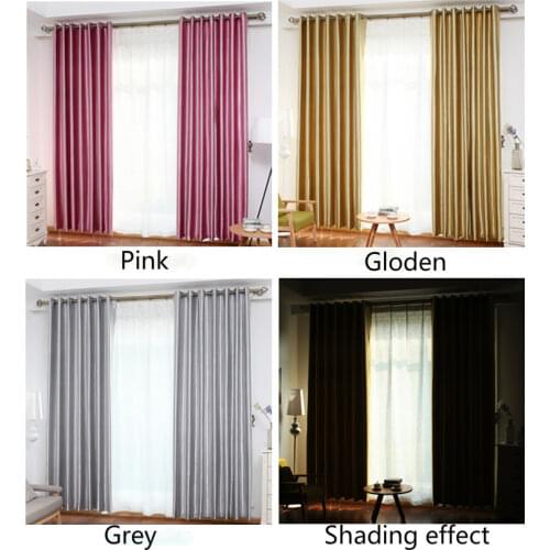 70%-90% Shade Rate Blackout Curtains Solid Color Jacquard Curtain for Living Room Modern Window Curtains Drapes for Bedroom