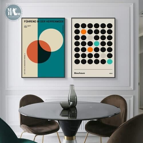 Abstract Colorful Geometric Shape dots Wall Poster Print Modern Canvas Painting Art Living Room home Decor Pictures