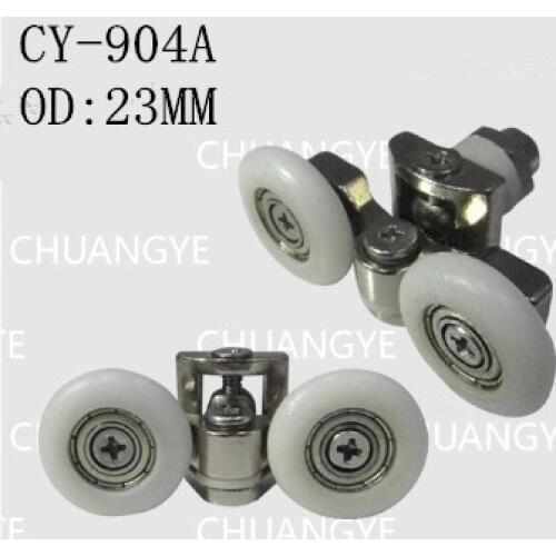 Shower room accessories universal metal double pulley Suitable for the glass hole diameter of 8 mm - 10 mm