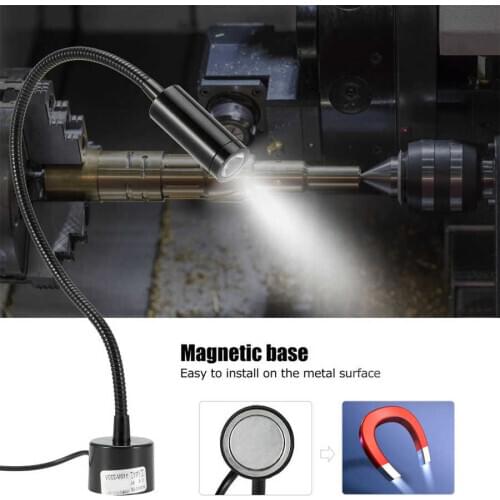 Aluminum LED Sewing Machine Light Adjustable Gooseneck With Magnetic For CNC Lathe Machine Work Lamp