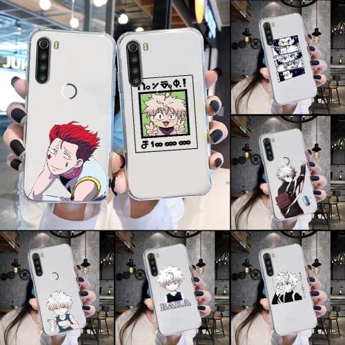 Hunter X Hunter Killua Anime Hisoka Phone Case Transparent For Xiaomi Redmi Note 7 7A 8 8T 9 9A 9S 10 K30 Pro Ultra transparent