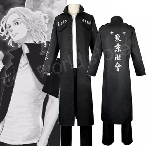 Takerlama Mikey Tokyo Revengers Sano Manjiro Cosplay Custome Black Jacket Uniform Wig Halloween Shoes Halloween Anime Clothes