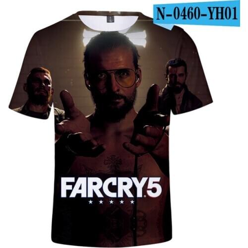 Far Cry 5 T Shirt Children Men Women Tops Game Harajuku Funny Kids Tshirt Far Cry 5 Tshirts 3D Print Summer Breathable Tees