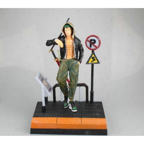 One Piece Zoro Action Figure 1/6 scale painted figure Street Fashion Ver. Roronoa Zoro PVC figure Toy Brinquedos Anime