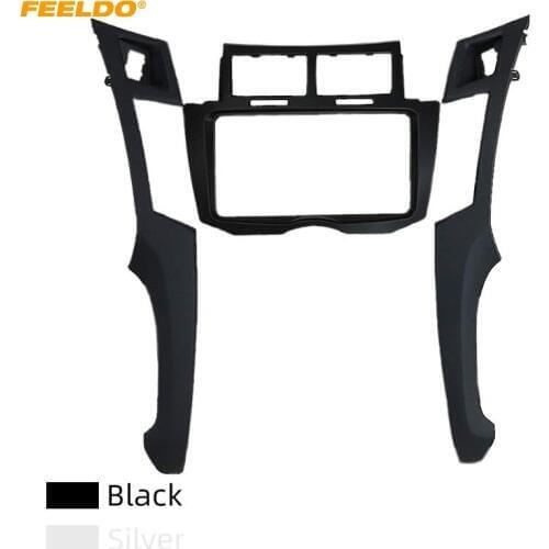 FEELDO 1Pc Car 2DIN Refitting Radio Stereo DVD Frame Fascia Dash Panel Installation Kits Conversion For Toyota Yaris,Vitz,Platz