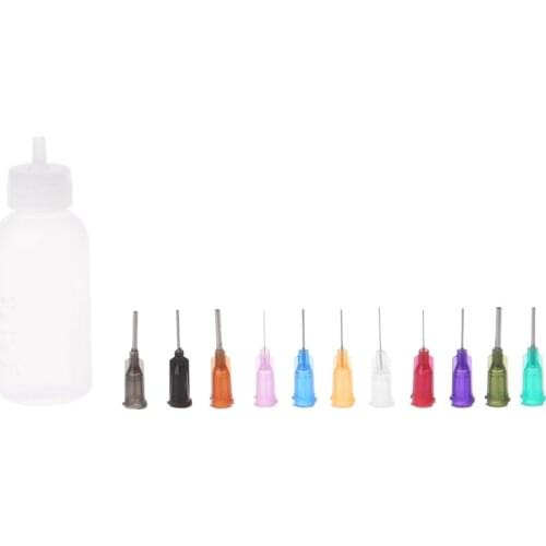 30ml Dispensing Dispenser Bottle For Rosin Solder Flux Paste with 11 Needles