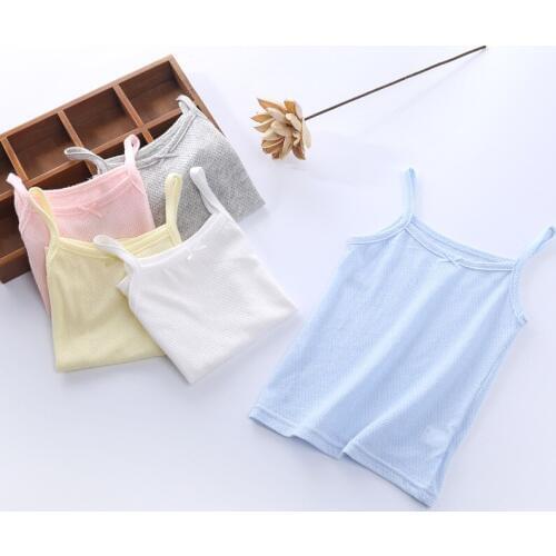 OKLADY Cotton Girls Vest Kids Camisole Children Tops Baby Singlet Girls Undershirt
