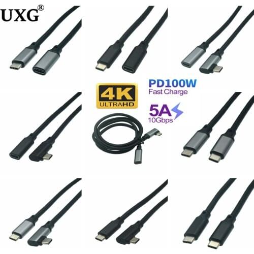 5M 3M USB C Gen2 10Gbps Cable 3m 100W 10ft Long USB 3.1 Type-C 5A E-Mark Fast Charging Nylon Braided Cord For MacBook Pro IPad