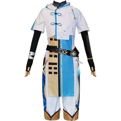 Genshin Impact Chongyun Cosplay Costume Game Uniform Full Set Halloween Party Outfit Adult Clothing Suit
