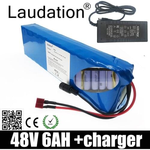Laudation Original 48v Lithiumion Battery 48v 6ah 54.6 V 13S 2P Lithium Ion Battery Pack For Electric Bicycle Scooter With B M S