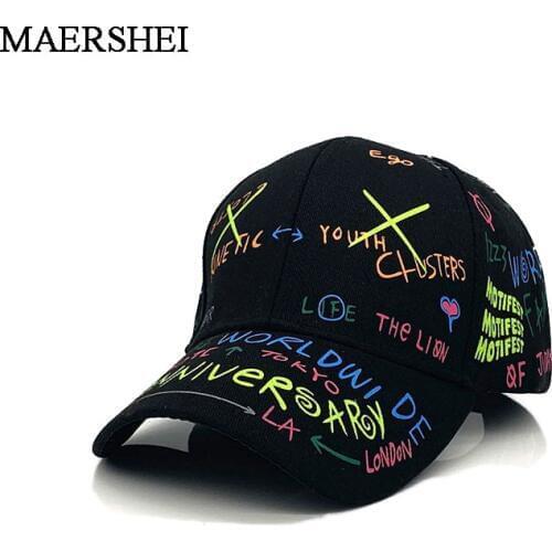 MAERSHEI 2019 brand Summer Baseball Cap Graffiti Sun Caps Hip Hop Visor Spring Hat Adjustable Snapback Hats For Women caps