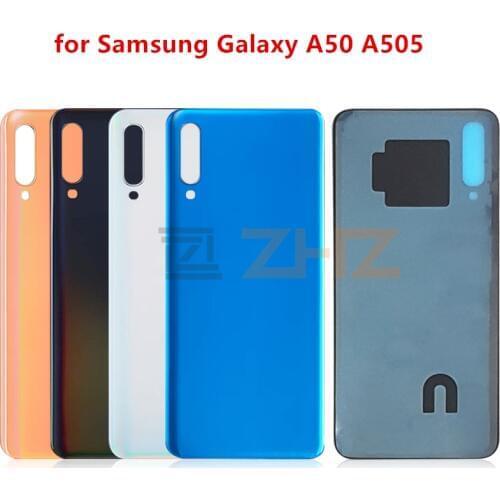 For SAMSUNG Galaxy A50 A505 2019 Back Battery Cover Door Rear plastic soft Housing Case Replace For SAMSUNG A50 Battery Cover