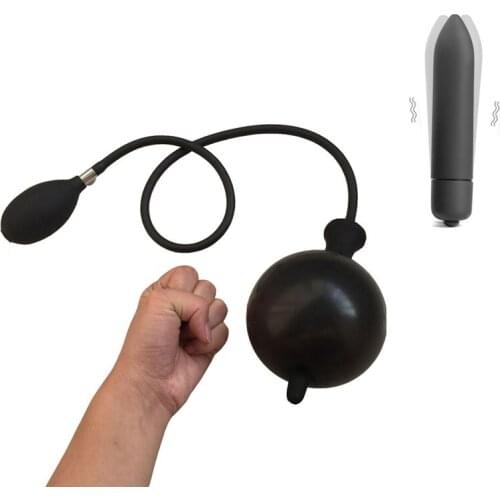 Inflatable Silicone Butt Plug Expandable Anal Dildo Vibrators Inflate Anal Plug Air-filled Pump Sex Toy for Men Woman Gay