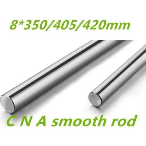 All New 8mm linear shaft L350/405/420mm Linear rail round shaft 8mm guide rail for 2pcs each length