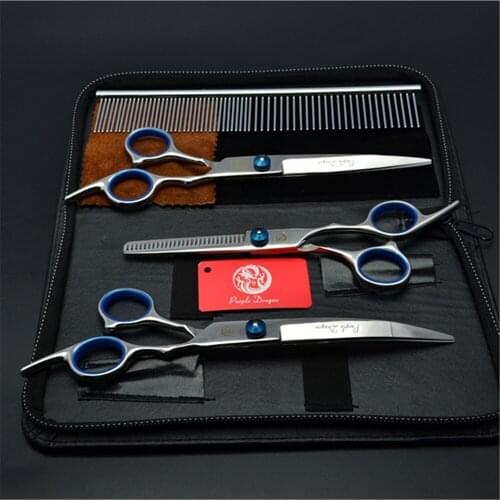 20Sets Wholesale 6" 7" Stainless Dogs Grooming Scissors Down Curved Scissors Straight Shears Thinning Shears Pet Scissors Z3001