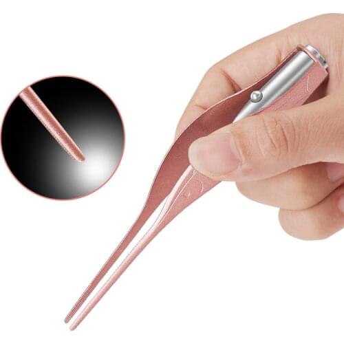 1PC Ear Cleaner LED Flashlight Earpick Wax Removal Tweezer Luminous Kids Health Care