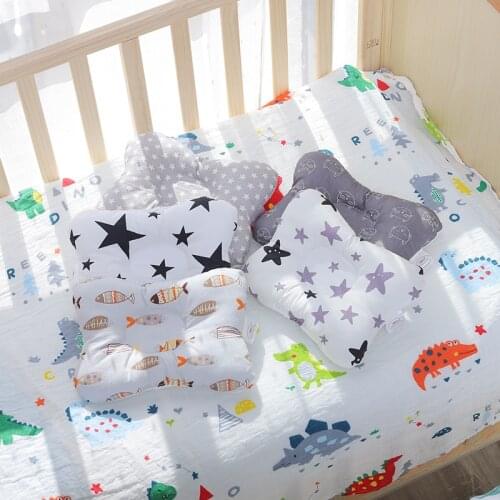 Cartoon Baby Nursing Pillow Infant Newborn Concave Pillow Printed Shaping Cushion Sleep Support Prevent Flat Head