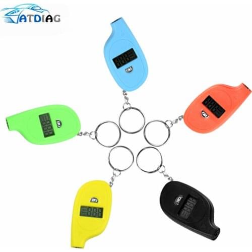 Portable Keychain Mini Digital LCD 2-150 PSI Tire Tyre Wheel Air Pressure Gauge Tester Procession Tool Tire Pressure Monitor