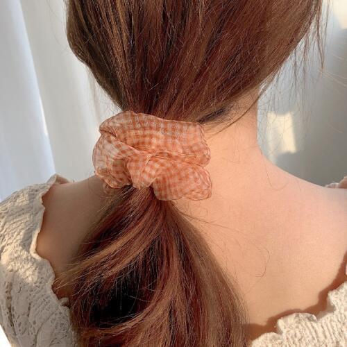 2020 Women Elastic Kawaii Mesh Hair Bands Hair Scrunchie Ties Print Floral Girls Lace Scrunchie Headband Tulle Hair Accessories