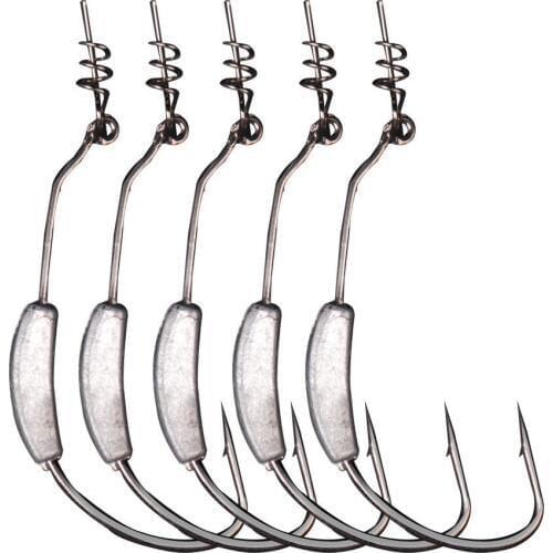 5PCS/lot Fsihing Fish Hook2g/2.5g/3g/5.25/7g Artificial Fish Hook High carbon steel barbed Crank baits Wobbler With Spring Lures