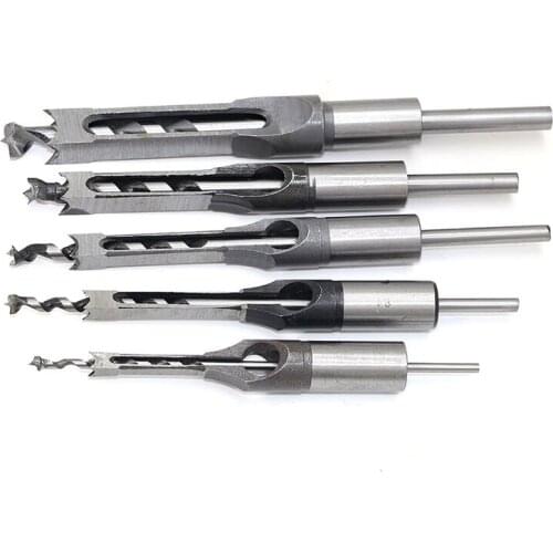 1PC 4PCS/SET HSS Twist Drill Bits Woodworking Drill Tools Kit Square Auger Mortising Chisel Drill Set Square Hole Extended Saw